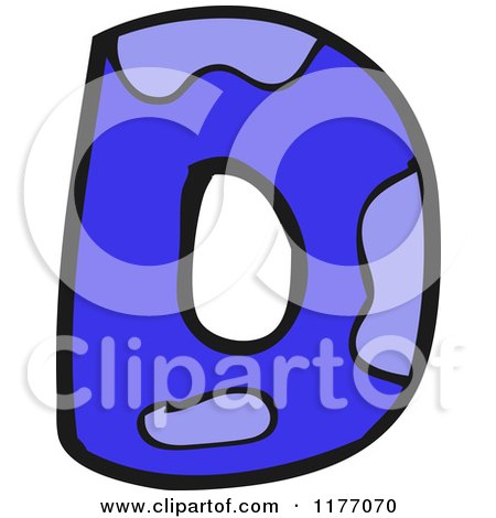 Cartoon of the Letter D - Royalty Free Vector Illustration by lineartestpilot