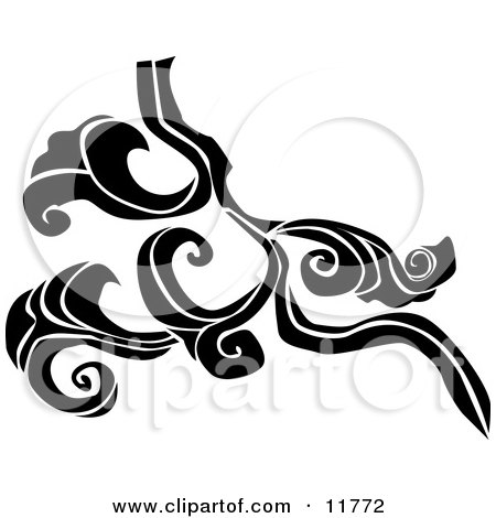 Black and White Design Elements Clipart Illustration by AtStockIllustration