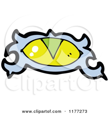 Cartoon Of A Magic Eye - Royalty Free Vector Clipart by lineartestpilot
