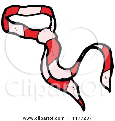 Cartoon Of A Red And Pink Tie - Royalty Free Vector Clipart by lineartestpilot