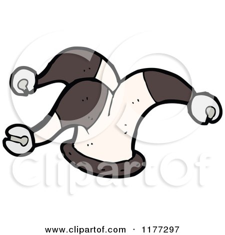 Cartoon Of A Jester Hat - Royalty Free Vector Clipart by lineartestpilot
