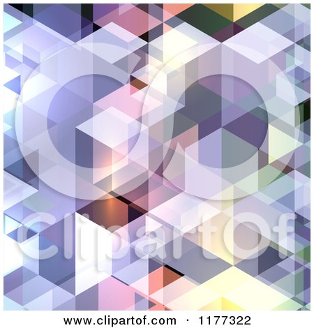 Clipart of a Colorful Abstract Background of Cubes - Royalty Free Vector Illustration by KJ Pargeter
