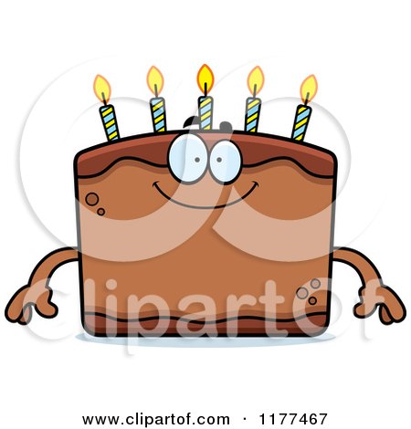 Cartoon of a Happy Birthday Cake Mascot - Royalty Free Vector Clipart by Cory Thoman