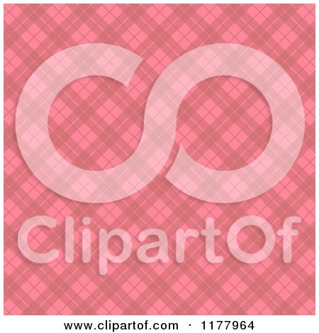 Clipart of a Pink and Red Gingham Pattern - Royalty Free Vector Illustration by vectorace