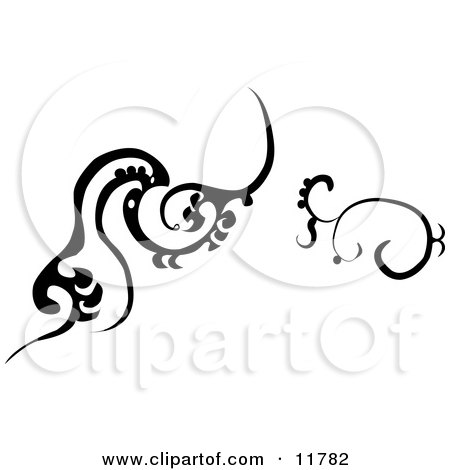 Black and White Designs Clipart Illustration by AtStockIllustration