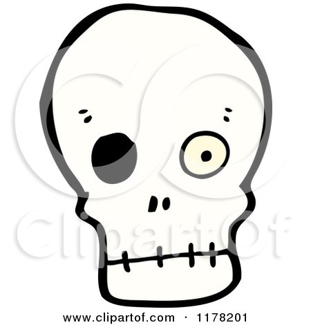 Cartoon of Skull - Royalty Free Vector Illustration by lineartestpilot