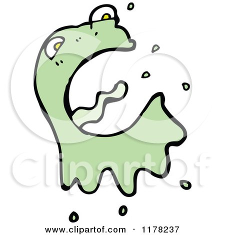 Cartoon of a Green Ghoul - Royalty Free Vector Illustration by lineartestpilot