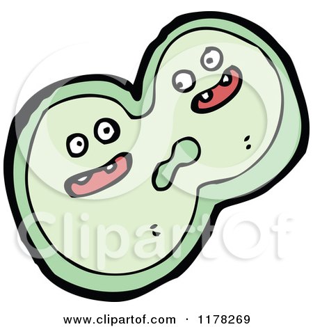 Cartoon of Green Cells - Royalty Free Vector Illustration by lineartestpilot
