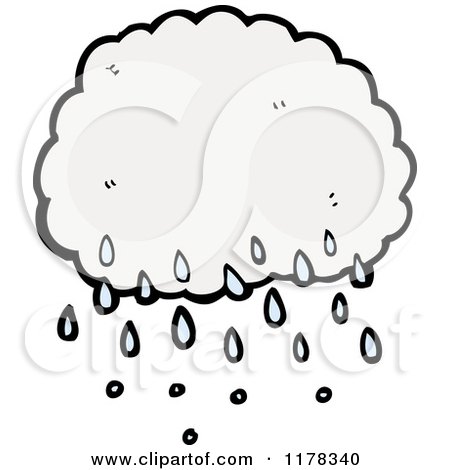 Cartoon of a Raincloud - Royalty Free Vector Illustration by lineartestpilot