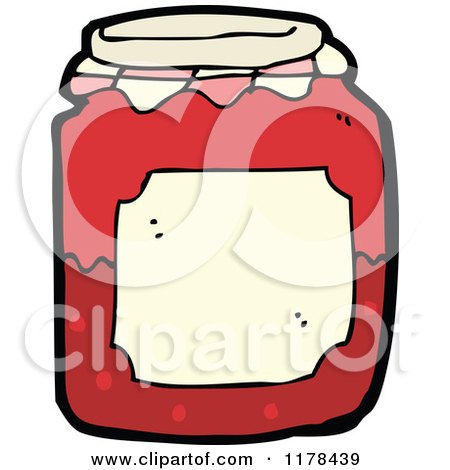 Cartoon of an Old Fashioned Preserve Jar - Royalty Free Vector Illustration by lineartestpilot