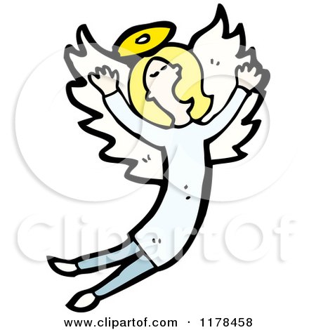Cartoon of an Angel - Royalty Free Vector Illustration by lineartestpilot