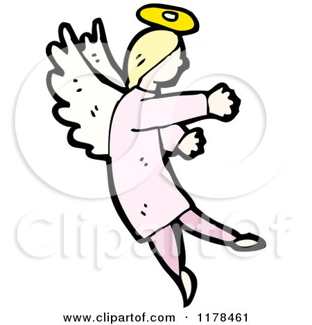 Cartoon of an Angel - Royalty Free Vector Illustration by lineartestpilot