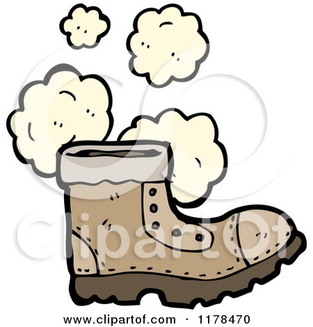 Cartoon of a Leather Boot - Royalty Free Vector Illustration by lineartestpilot