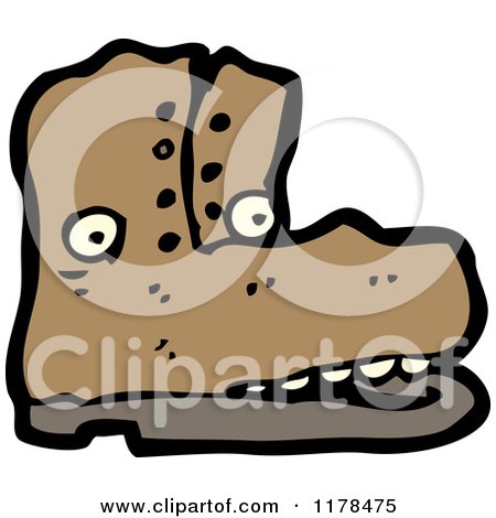 Cartoon of a Leather Boot - Royalty Free Vector Illustration by lineartestpilot