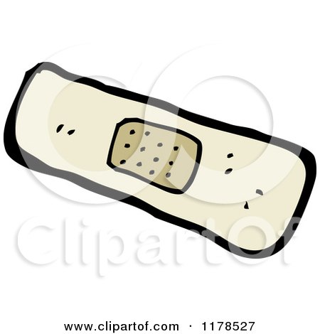 Cartoon of Bandage - Royalty Free Vector Illustration by lineartestpilot