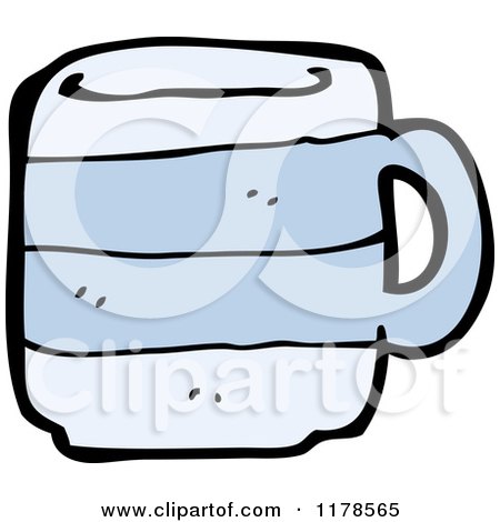 Cartoon of a Coffee Mug - Royalty Free Vector Illustration by lineartestpilot