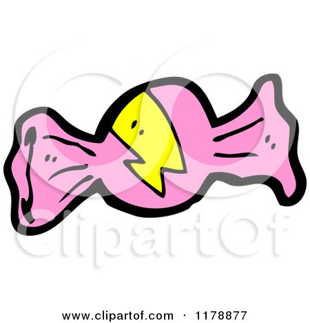 Cartoon of Wrapped Candy - Royalty Free Vector Illustration by lineartestpilot