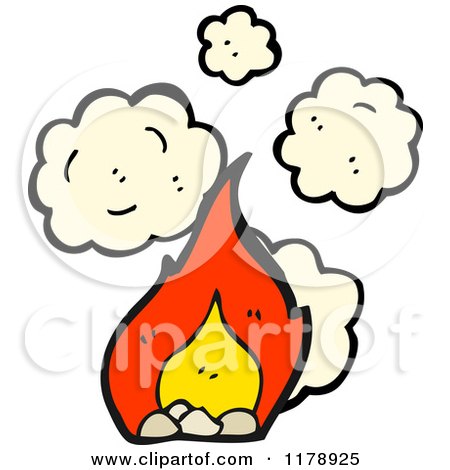 Cartoon of Flames - Royalty Free Vector Illustration by lineartestpilot