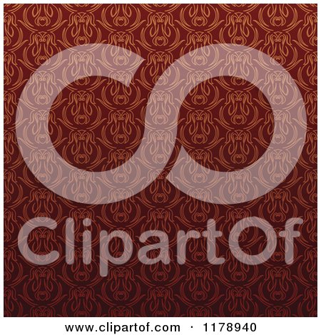 Clip Art of a Seamless Decorative Wallpaper Pattern - Royalty Free Vector Illustration by lineartestpilot