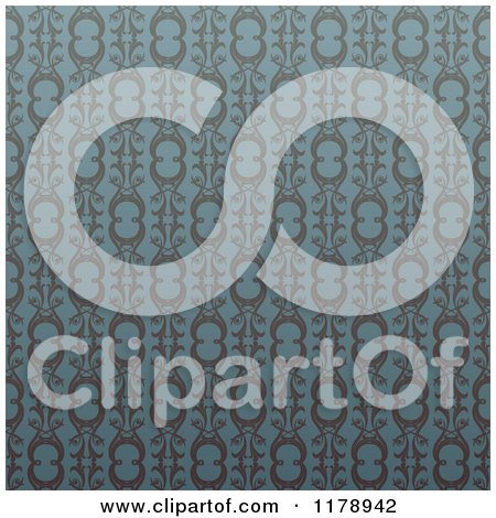 Clip Art of a Seamless Decorative Wallpaper Pattern - Royalty Free Vector Illustration by lineartestpilot