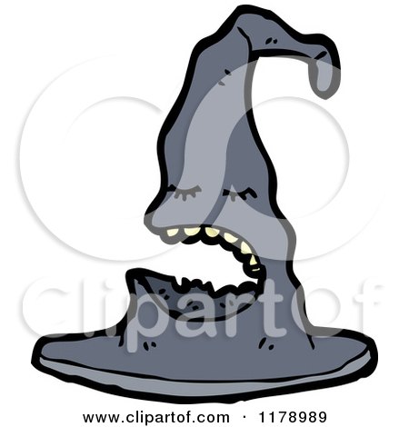 Cartoon of a Witch's Hat - Royalty Free Vector Illustration by lineartestpilot