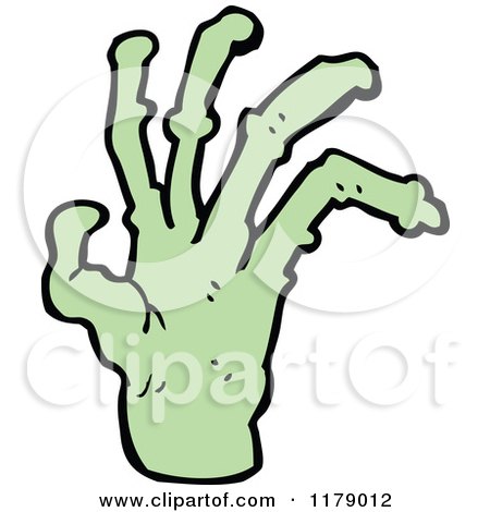 Cartoon of a Dismembered, Boney Hand - Royalty Free Vector Illustration by lineartestpilot
