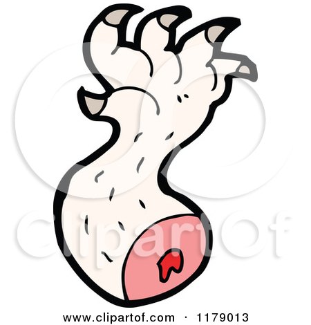 Cartoon of a Dismembered, Clawed Hand - Royalty Free Vector Illustration by lineartestpilot