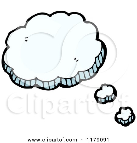 Cartoon of a Conversation Bubble Cloud - Royalty Free Vector Illustration by lineartestpilot