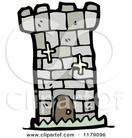 Cartoon of a Castle Tower - Royalty Free Vector Illustration by ...