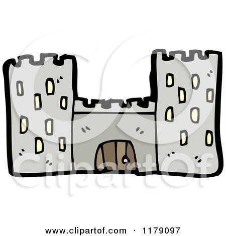 Cartoon of a Castle - Royalty Free Vector Illustration by lineartestpilot
