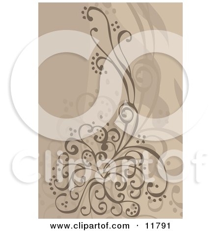 Floral Design Element Clipart Illustration by AtStockIllustration