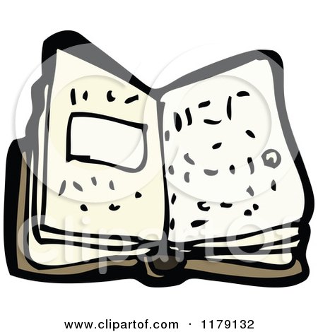 Cartoon of an Open Book - Royalty Free Vector Illustration by lineartestpilot