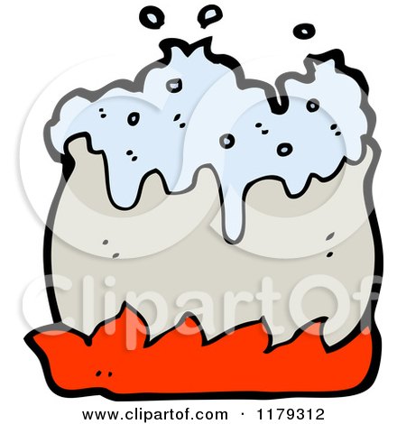 Cartoon of a Boiling Cauldron - Royalty Free Vector Illustration by lineartestpilot