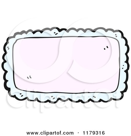 Cartoon of a Pastel Pink and Blue Rectangle - Royalty Free Vector Illustration by lineartestpilot