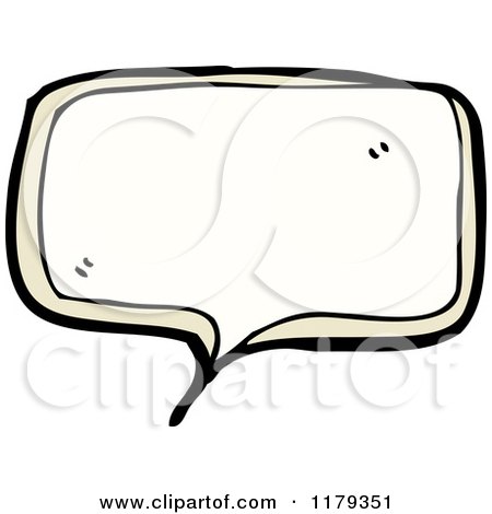 Cartoon of a Conversation Bubble - Royalty Free Vector Illustration by lineartestpilot
