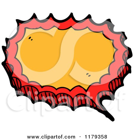 Cartoon of a Red Conversation Bubble - Royalty Free Vector Illustration by lineartestpilot