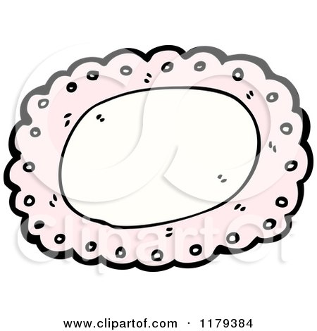 Cartoon of a Pastel Pink Oval - Royalty Free Vector Illustration by lineartestpilot