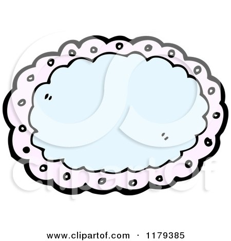 Cartoon of a Pastel Oval - Royalty Free Vector Illustration by lineartestpilot