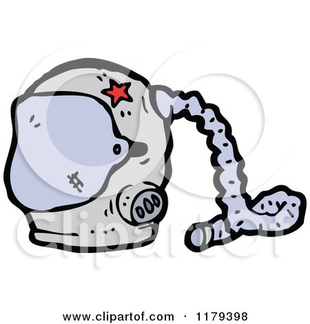 Cartoon of an Astronaut's Space Helmet - Royalty Free Vector Illustration by lineartestpilot