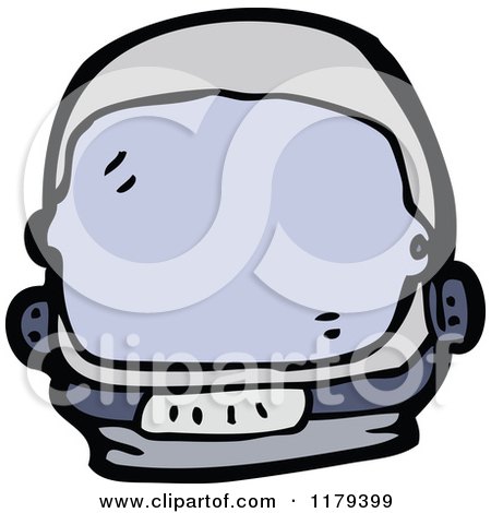 Cartoon of an Astronaut's Space Helmet - Royalty Free Vector Illustration by lineartestpilot
