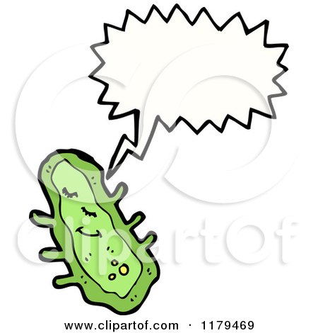 Cartoon of an Amoeba Speaking - Royalty Free Vector Illustration by lineartestpilot
