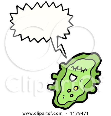 Cartoon of an Amoeba Speaking - Royalty Free Vector Illustration by lineartestpilot