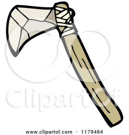 Cartoon of an Ax - Royalty Free Vector Illustration by lineartestpilot