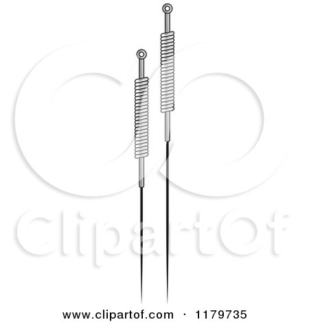 Clipart of Silver Acupuncture Needle - Royalty Free Vector Illustration by Lal Perera