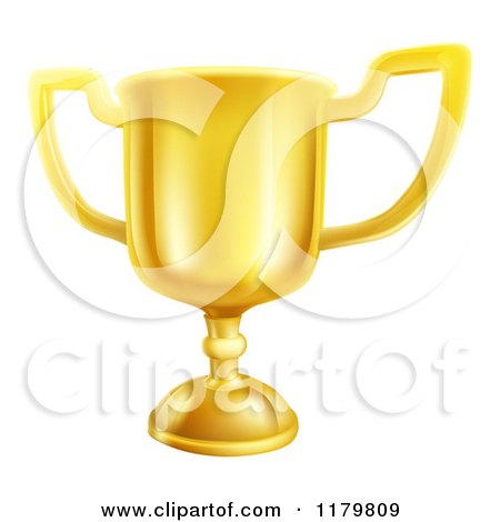 Clipart of a Gold Trophy Cup - Royalty Free Vector Illustration by AtStockIllustration
