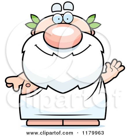 Cartoon of a Waving Chubby Greek Man - Royalty Free Vector Clipart by Cory  Thoman #1179963