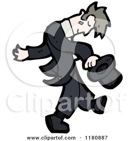 Cartoon of a Magician - Royalty Free Vector Illustration by lineartestpilot