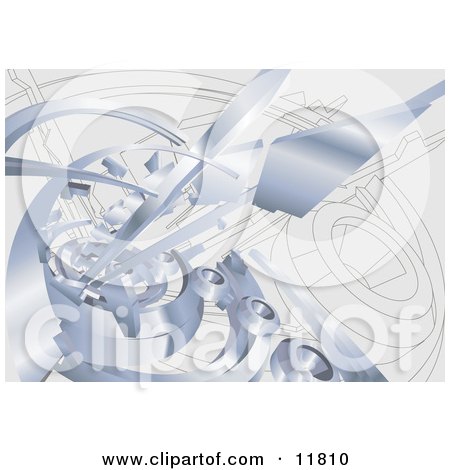 Chrome Indhstrial Background Clipart Illustration by AtStockIllustration