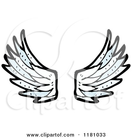 Cartoon of Angel Wings - Royalty Free Vector Illustration by lineartestpilot