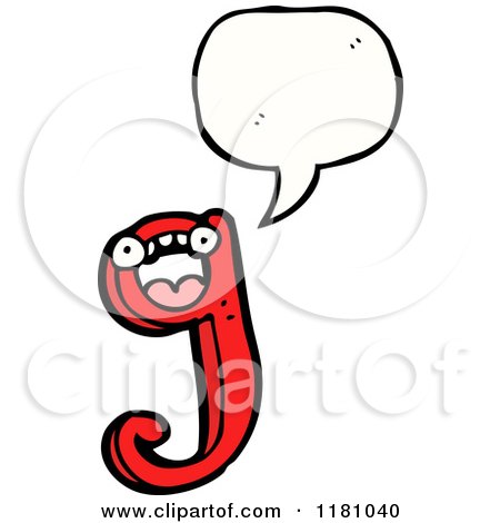 Cartoon of the Alphabet Letter G with a Conversation Bubble - Royalty Free Vector Illustration by lineartestpilot